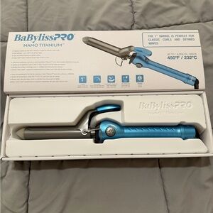 BaBylissPRO Nano Titanium Hair Curler - Blue and Silver